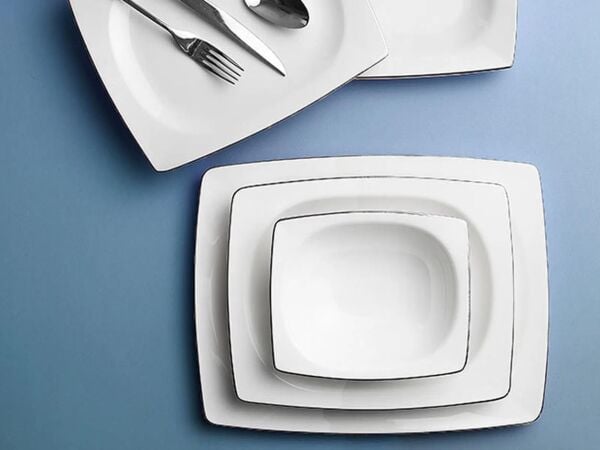 Porland Riva Platin 57 Parça 12 Kişilik Yemek Takımı