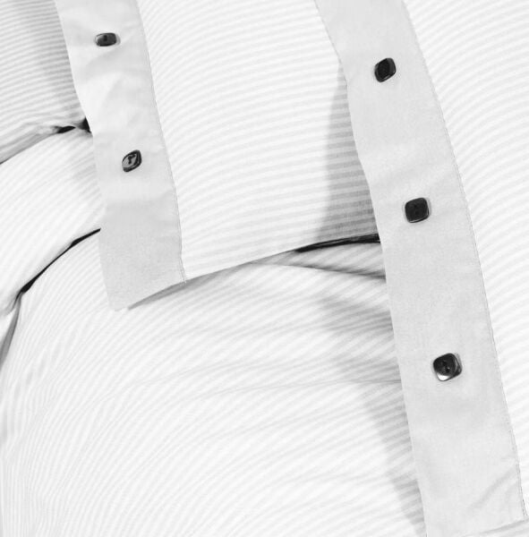 Sarev Fancy Stripe Nevresim Takımı Beyaz Tek Kişilik