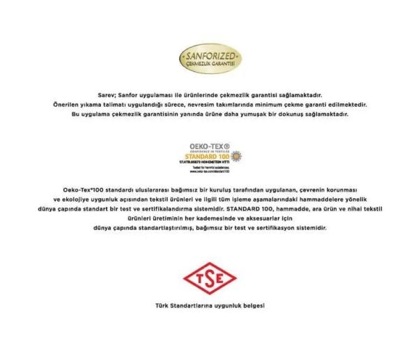 Sarev Fancy Stripe Nevresim Takımı Beyaz Tek Kişilik