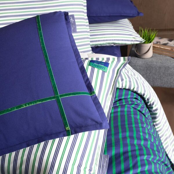 Sarev Dalen Fancy Nevresim Takımı Çift Kişilik 2 Yastık-Lacivert