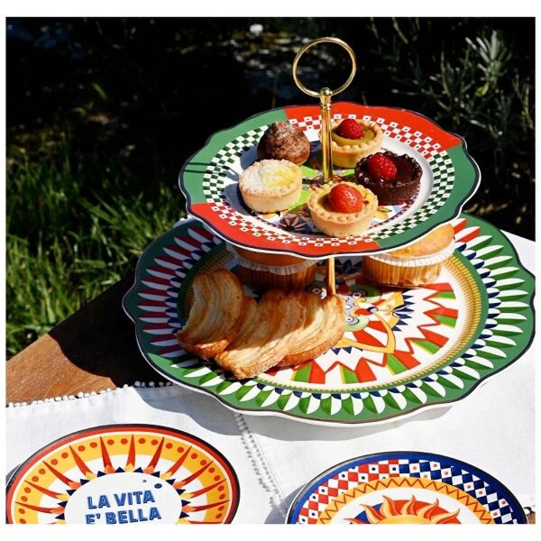 Baci Milano Dolce Vita Çok Renkli Kek Standı 31  Cm