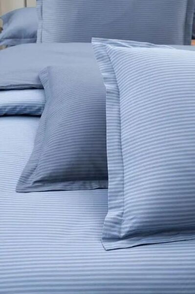 Sarev Fancy Stripe Nevresim Takımı Mavi Çift Kişilik