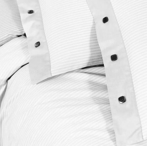 Sarev Fancy Stripe Nevresim Takımı Beyaz Çift Kişilik