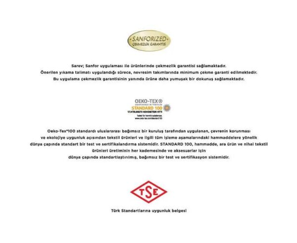 Sarev Fancy Stripe Nevresim Takımı Beyaz Çift Kişilik