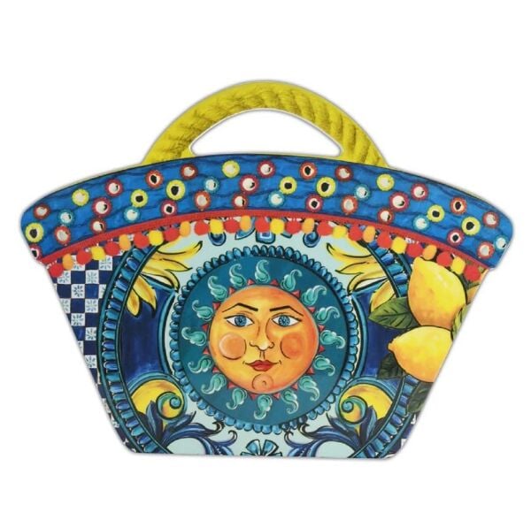 Baci Milano Joke Sicily Kesme Tahtası Küçük Çanta Melamin Mavi