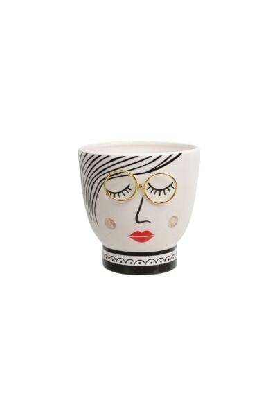 Lucky Art Gözlüklü Saksı