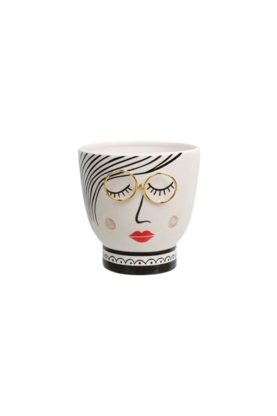 Lucky Art Gözlüklü Saksı