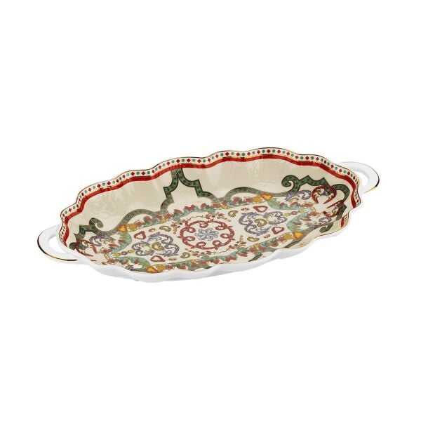 Lucky Art Velora Bone 27cm Oval Servis Tabaği