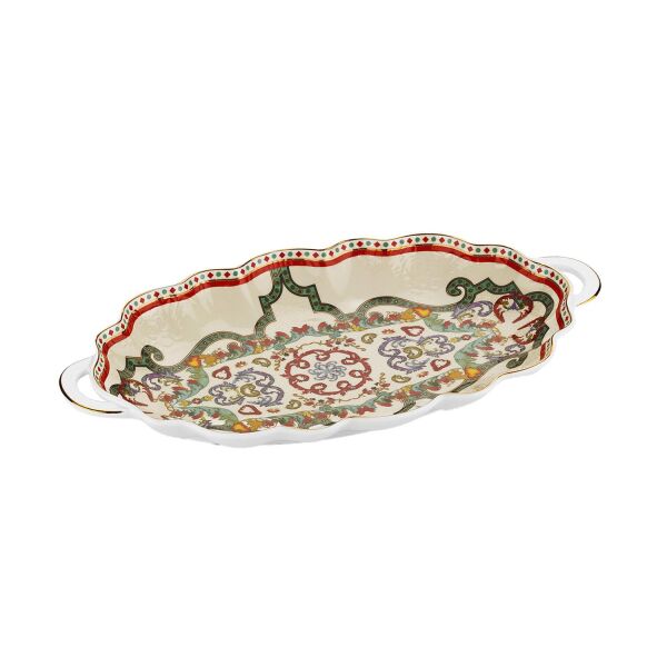 Lucky Art Velora Bone 27cm Oval Servis Tabaği
