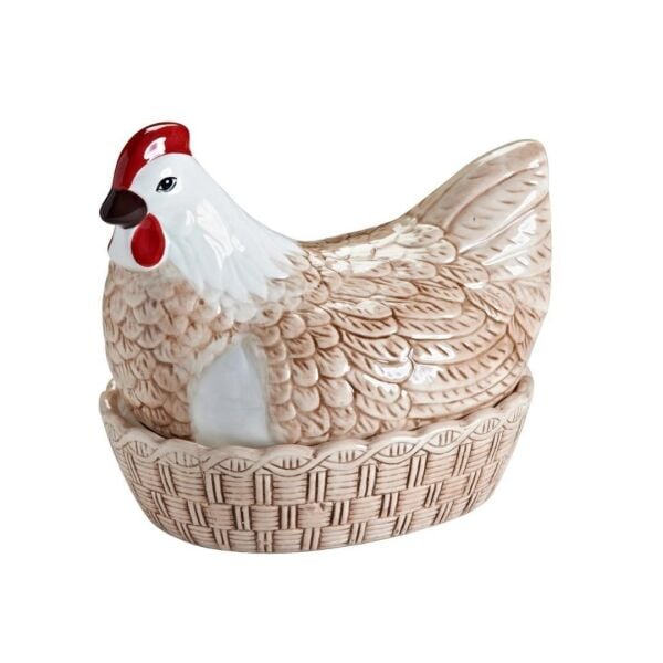 Mason Cash Rustik Tavuk Şeklinde Saklama Kabı Kahve
