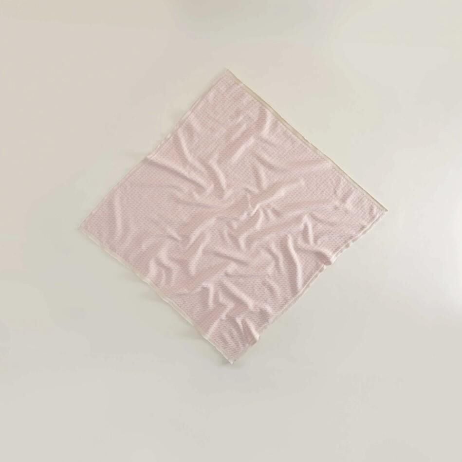 Ecocotton Baby Love Bebek Battaniyesi %100 Organik Pamuk Örgü Pudra TK