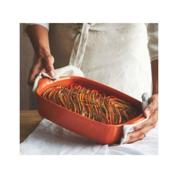 Emile Henry Fırın Kabı Dikdörtgen 22 x14 cm Kırmızı/Burgundy-349649