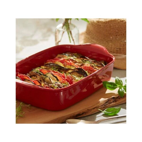 Emile Henry Fırın Kabı Dikdörtgen 22 x14 cm Kırmızı/Burgundy-349649