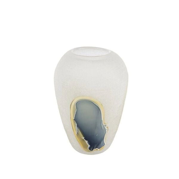 Mikasa Moor Buzlu Cam Turkuvaz Motifli Vazo 19x29cm