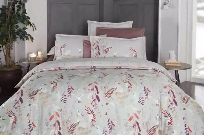 Sarev Martina Saten Nevresim Takımı Rengarenk Çift Kişilik