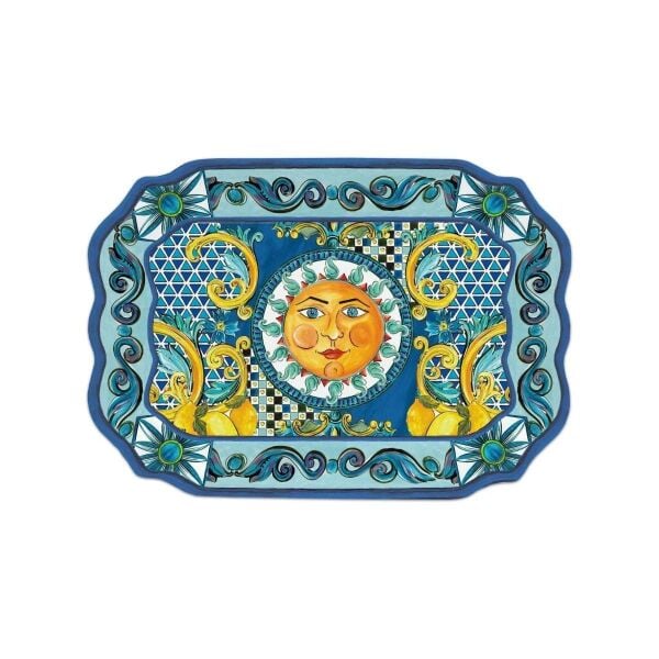 Baci Milano Sicily Tepsi 47x33 Cm Mavi