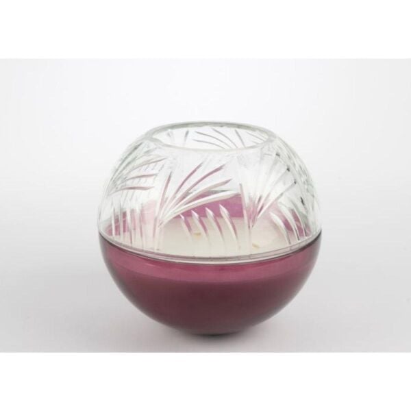 Mikasa Moor Bordo Cam Kapaklı Mum18x16cm