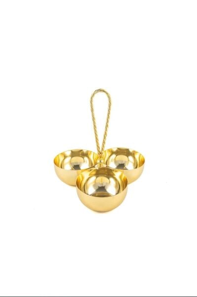 Mikasa Moor Gold Metal 3'lü Çerezlik 20x19x23cm