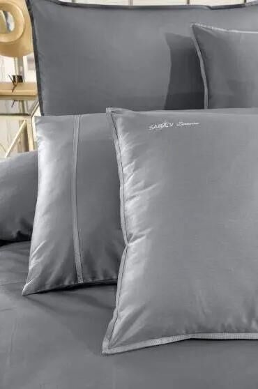 Sarev Sartorıa Saten Nevresim Takımı Çift Kişilik Gri