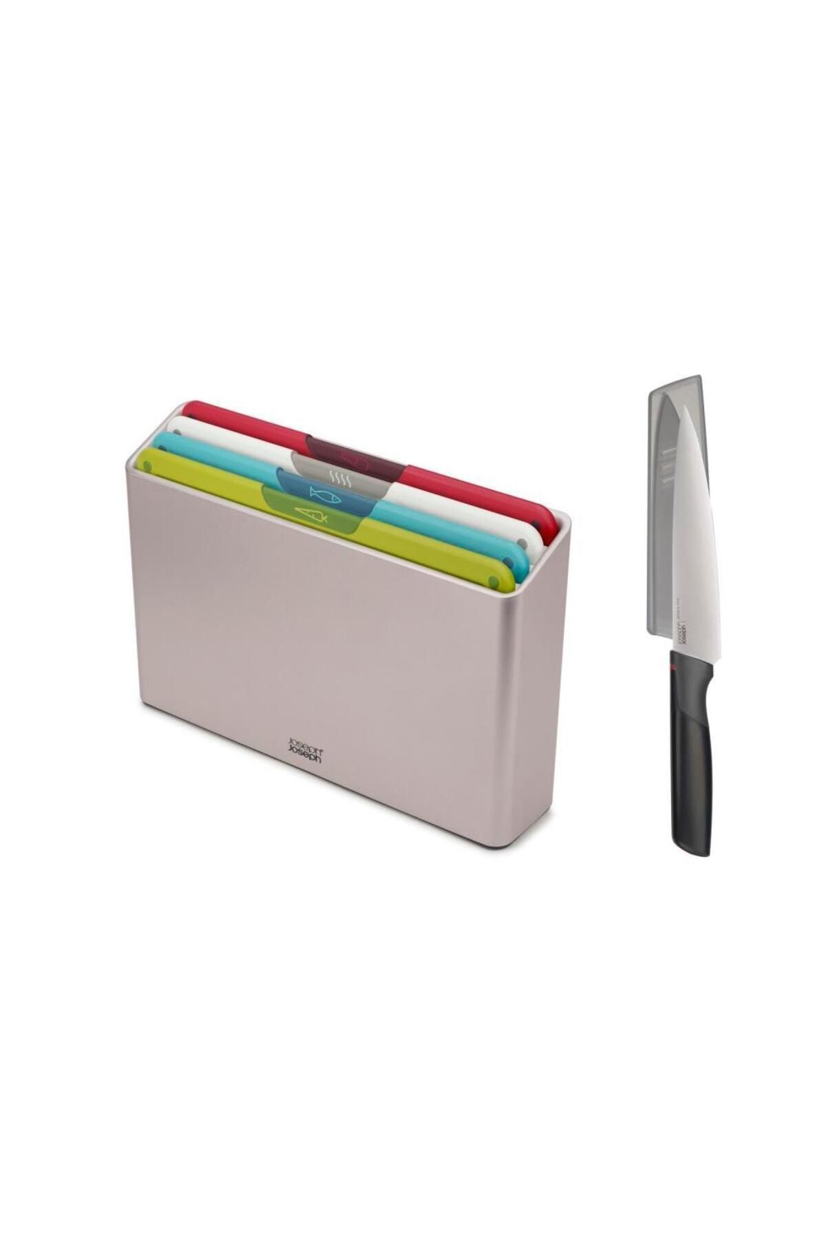 Joseph Joseph Folio İconı Kesme Tahtası Seti Şef Bıçaklı Çok Renkli