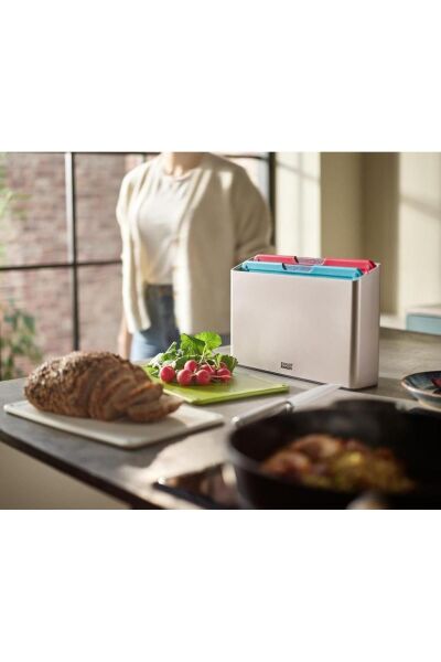 Joseph Joseph Folio İconı Kesme Tahtası Seti Şef Bıçaklı Çok Renkli