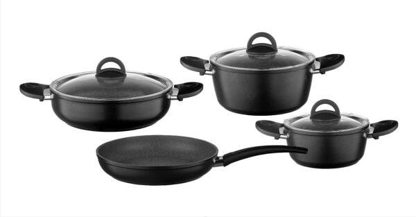 Leggno NEO212SET04 7 Parça Granit Set (18cm & 22cm Derın Te