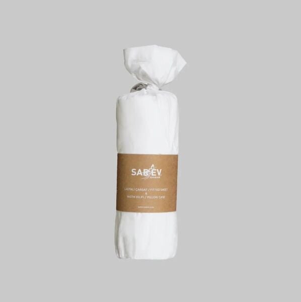 Sarev Fitted Çarşaf Ranforce Beyaz Çift Kişilik