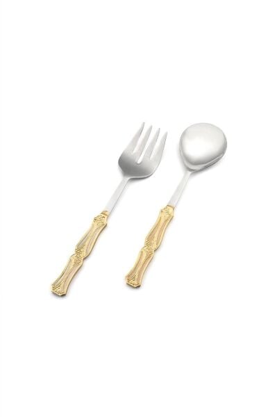 Mikasa Moor Gümüş Gold 2li Salata Servis Seti