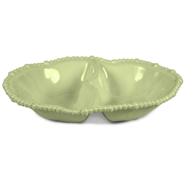 Baci Milano Jk&K Melamin 2li Bölmeli Tabak 33x22,5 cm - Yeşil