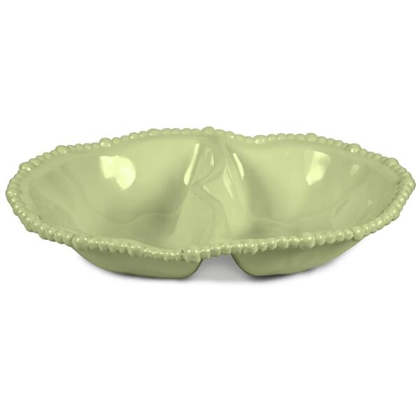 Baci Milano Jk&K Melamin 2li Bölmeli Tabak 33x22,5 cm - Yeşil