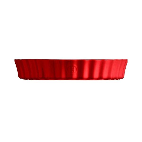 Emile Henry Tart-Börek-Flan Kabı Yuvarlak 32 cm Kırmızı/Burgundy