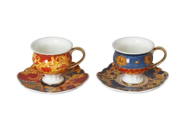 Lucky Art Clarissa Bone 4lu Ayaklı Kahve Fincanı Seti