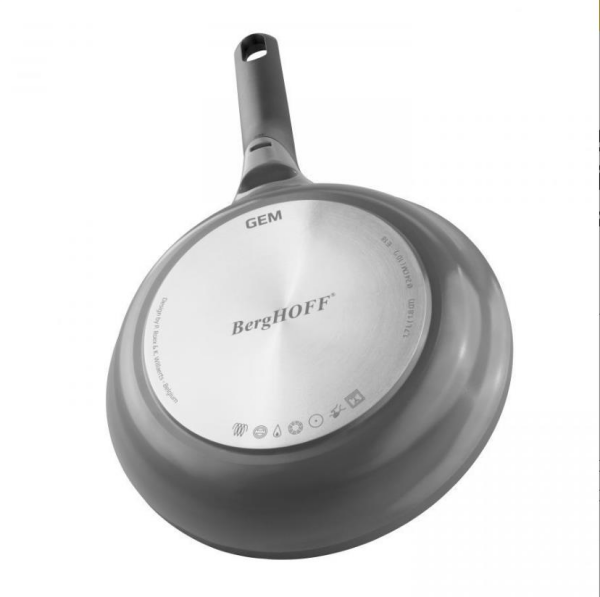 Berghoff 2307430 Gem Çıkarılabilir Saplı Stay Cool Izgara Tava Gri 28 Cm
