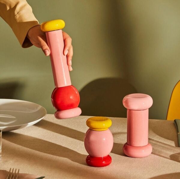 Alessi Values Tuz Karabiber Öğütücü Sarı 7x7x15 cm