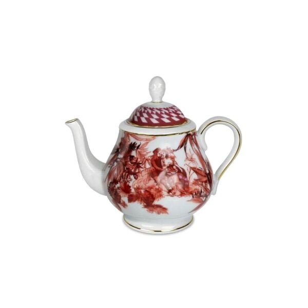 Baci Milano Le Rouge Teapot Porselen 14x19,5 cm