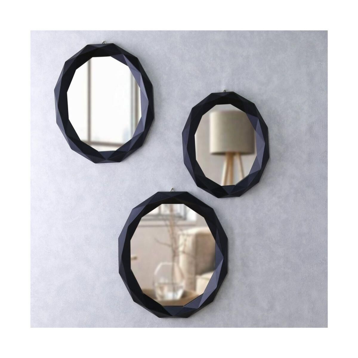 Selim Dekor Sortie 3'lü Ayna Siyah