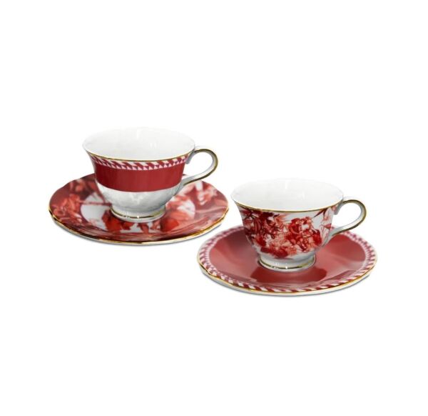 Baci Milano Le Rouge 2li Çay Fincanı Porselen 9,5x6,3 cm