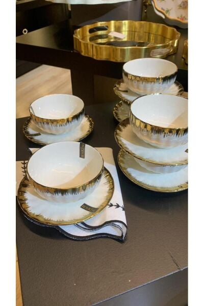 Royking Avangarde Tabaklı Kase Siyah Ve Beyaz Mix