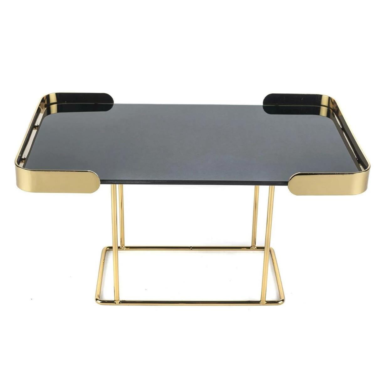 Mikasa Moor Gold Gri Camlı Dekor Stand 29x18x16cm