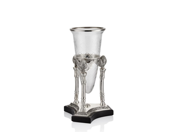 Lamedore Zeus Konik Camlı Silver Küçük Boy Vazo 23 x 23 x 45 Cm