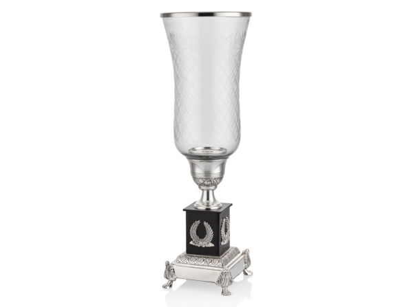 Lamedore Ramones Uzun Cam Mumluk Silver 18 x 18 x 55 Cm