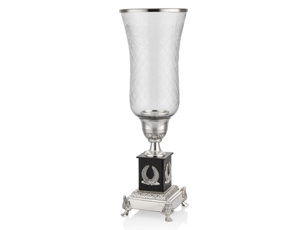 Lamedore Ramones Uzun Cam Mumluk Silver 18 x 18 x 55 Cm