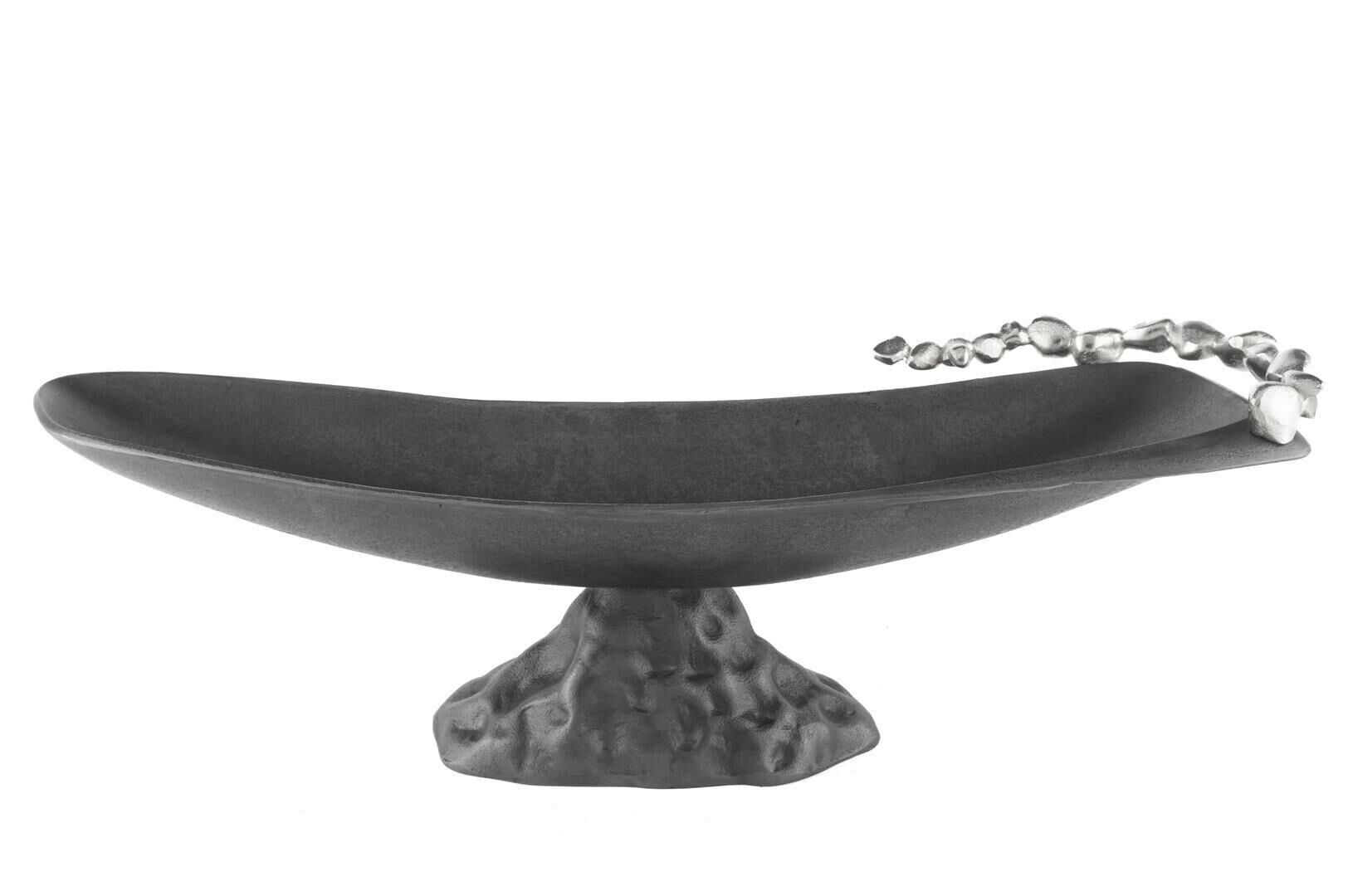 Mikasa Moor Gri Gümüş Dekoratif Servis 60x17x18cm