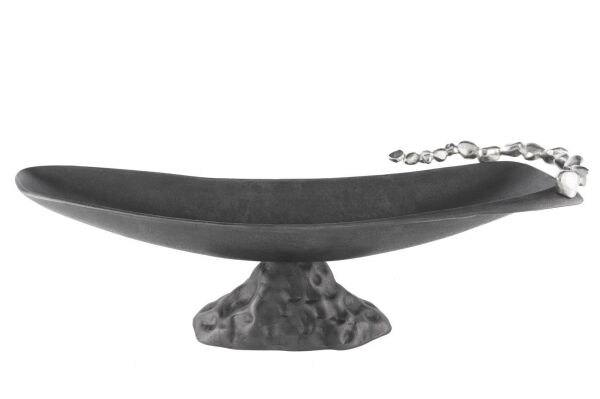 Mikasa Moor Gri Gümüş Dekoratif Servis 60x17x18cm
