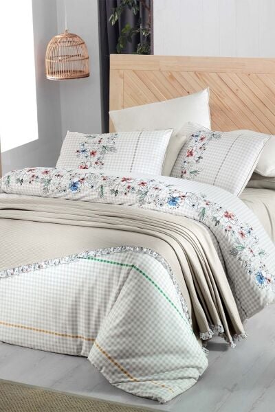 Sarev Eva Bella Nevresim Takımı Bej Tek Kişilik