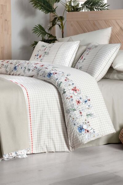 Sarev Eva Bella Nevresim Takımı Bej Tek Kişilik