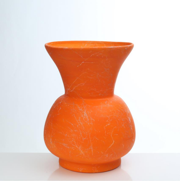 Vitale Büyük Antik Vazo Turuncu