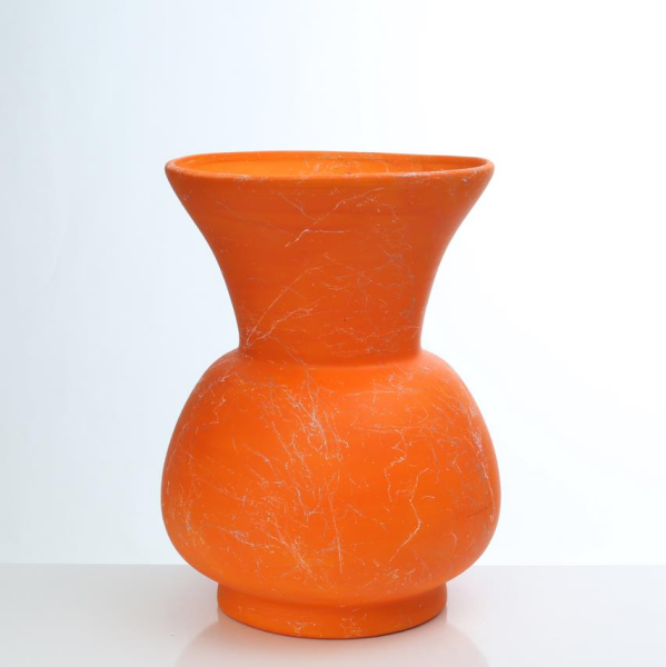 Vitale Büyük Antik Vazo Turuncu