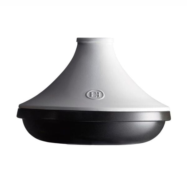 Emile Henry İnduksiyon Uyumlu Tajin 32 cm 4 Lt Slate Beyaz Kapaklı/Slate