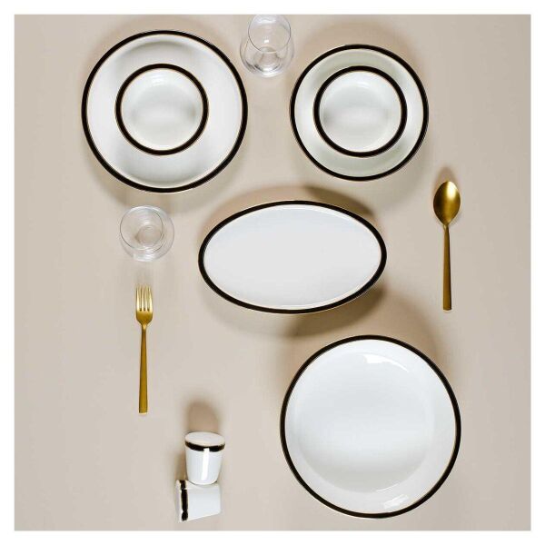 Evaliza Alaıa 60 Parça Yemek Takımı Black Gold